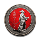 Legendary Cameraman samurai coin logo